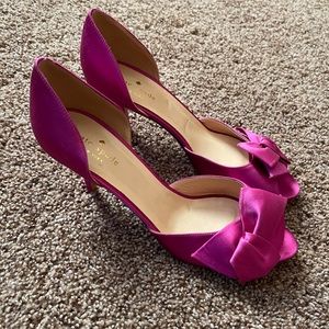 Kate Spade Pink Clarice Satin Pumps